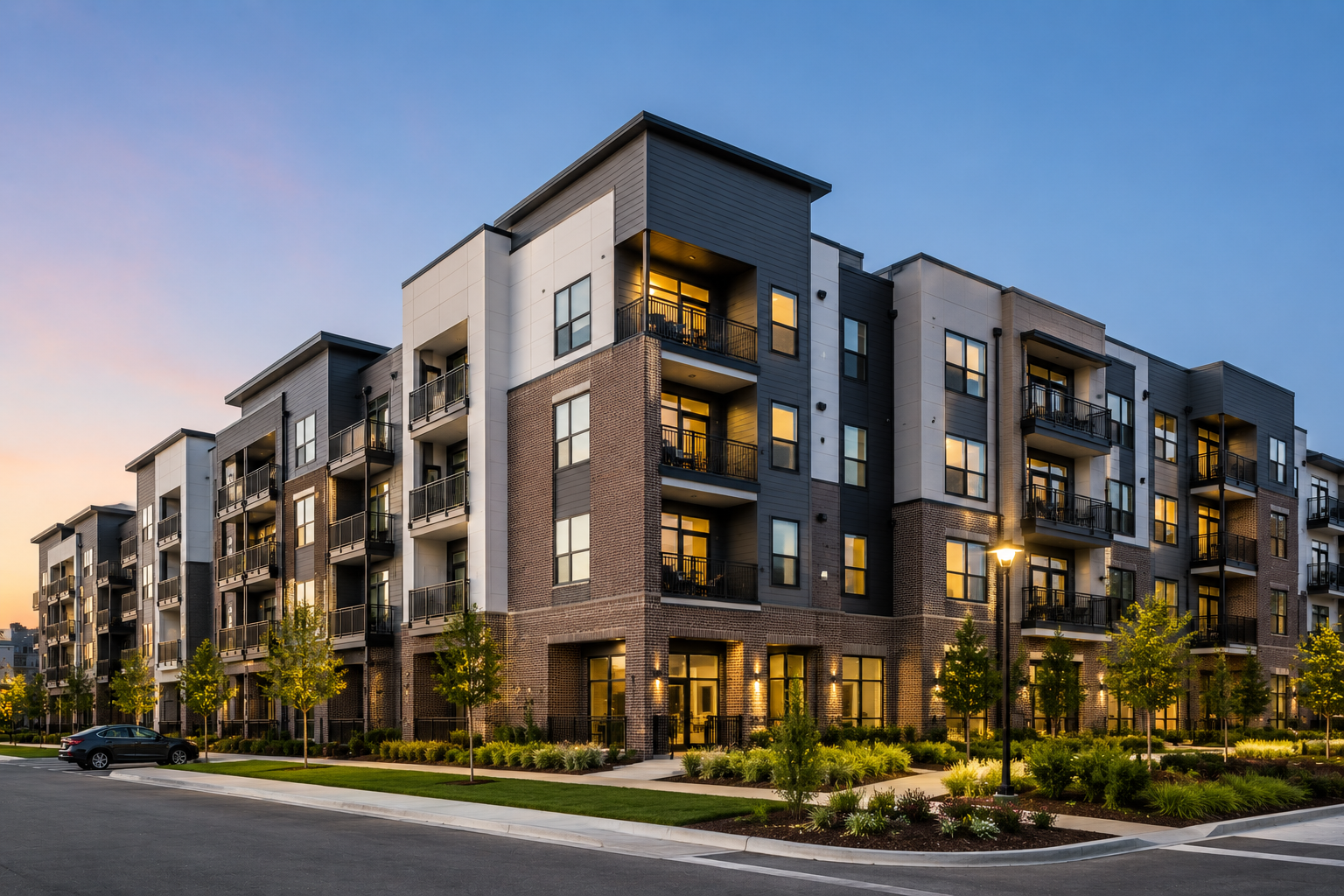 Multifamily property refinance transaction icon